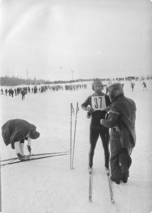 Иван Гаранин перед стартом. 1970-е